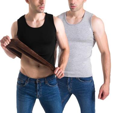 Imagem de Camiseta térmica Flygo Winter Warm Fleece Forrada Masculina Preta XXL