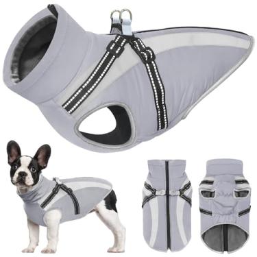 Imagem de Mosucoirl Colete quente para cães, impermeável, jaqueta refletiva de lã para animais de estimação, inverno, frio, roupas para cães, jaquetas de neve aconchegantes para cães pequenos, médios e grandes