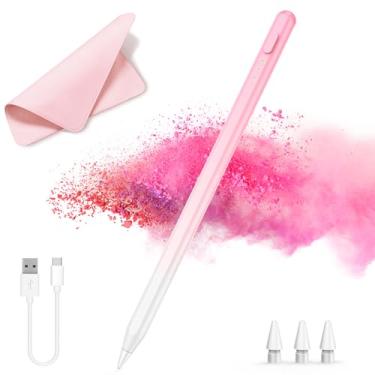 Imagem de Caneta Stylus para iPad, carregamento rápido de 14 minutos para Apple Pencil, rejeição da palma, sensibilidade de inclinação, caneta para iPad 11/10/9/8/7/6, Pro 32.8 cm/27.9 cm/33.0 cm M4, Mini 6/5
