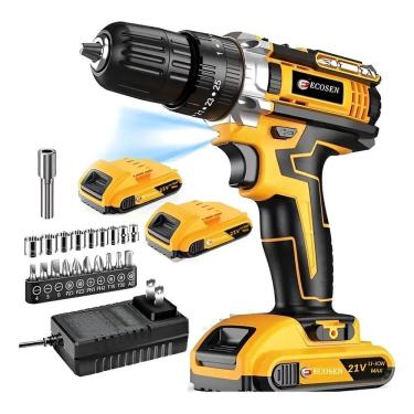 Imagem de Furadeira Com Chave De Fenda Escovada 21V - 2 Baterias