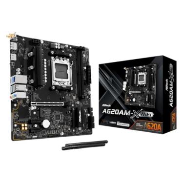 Imagem de ASRock Placa-mãe A620AM-X WiFi Micro-ATX | Soquete AMD AM5 | Suporta Ryzen 9000/8000/7000 | DDR5 8000+ OC | WiFi 5 | LAN 2.5G | BIOS Flashback