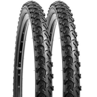 Imagem de YUNSCM 2 peças de pneus de mountain bike de 61 cm 24 x 2,125/57-507 compatíveis com pneus de bicicleta de montanha 24 x 2,0 24 x 2,10 24 x 2,125 24 x 2,15 (Y-1112)