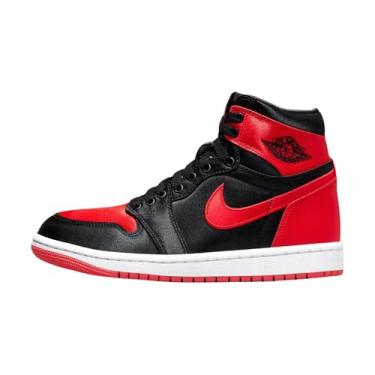Imagem de Nike Tênis feminino Air Jordan 1 Retro High OG, Preto/vermelho, 34