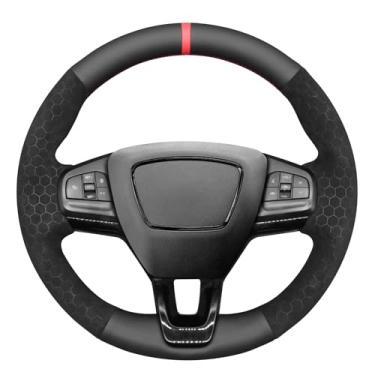 Imagem de MEWANT Capa de volante com costura DIY para Ford Mustang Mach-E 2021-2024 Acessórios de volante para Ford Mustang Mach-E 2021-2024