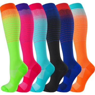 Imagem de Meias de compressão bropite 6 pares de 20-30 mmHg unissex