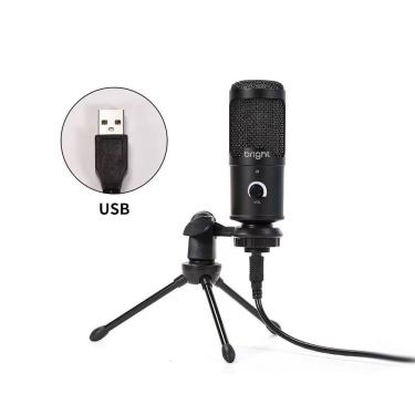 Imagem de Microfone Streamer De Mesa Rgb Usb St001 Bright