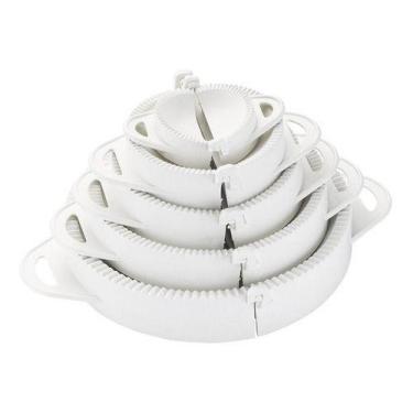 Imagem de Conjunto Kit 5 Tamanhos Forma Molde Pastel Salgados Keita Branco