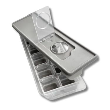 Imagem de Forma de Gelo Silicone 26X9cm Com Tampa - Cinza (Cinza)