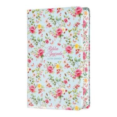 Imagem de Bíblia Nvi Letra Grande, Couro-Soft Com Trilateral Decorada, Flores, Maximalista, Leitura Perfeita