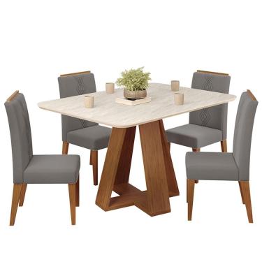 Imagem de Mesa De Jantar Kiara E 4 Cadeiras Yasmin DJ MOVEIS