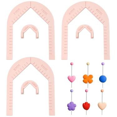 Imagem de GeryVtee Conjunto de ferramentas de incorporação de pinos de argila polimérica para brincos de argila de polímero, cortadores de argila, ferramentas de argila de polímero, guia de broca (branco