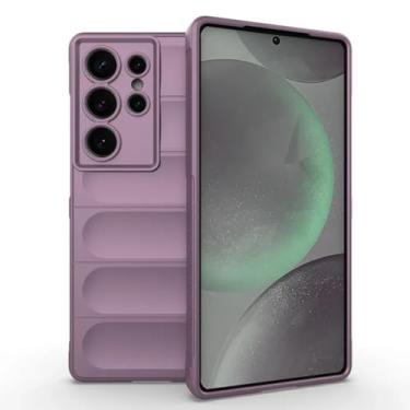 Imagem de Capa de celular antiderrapante e macia com absorção de choque para Samsung Galaxy S25 S24 S23 S22 Ultra Plus Fe A55 A35 A16 A06 Note 20 U (para Galaxy S22 PLUS/ROXA)