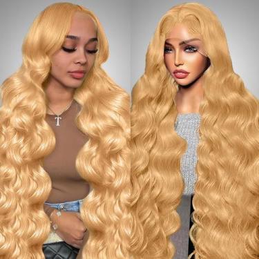 Imagem de Peruca KERUISI Honey Blonde 66 cm Cabelo humano 200% densidade feminin