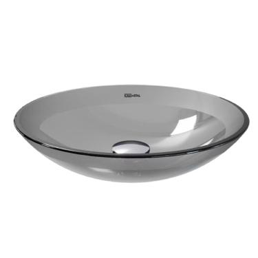 Imagem de Cuba De Apoio 35x0,8cm Light Vidro Fume - 345 - CRIS-METAL