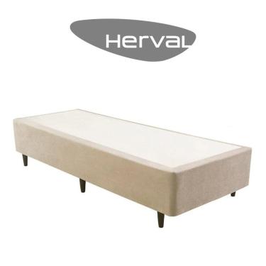 Imagem de Base Cama Box Solteiro Herval Channel Bambu 39x88x188 cm, Bege