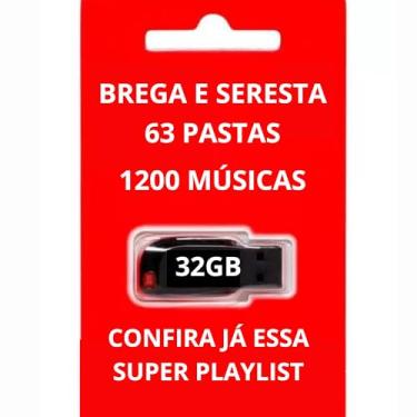 Imagem de Pen Drive 32GB Gravado Com Músicas Brega e Seresta. 63 Pastas Com 1200 Músicas.