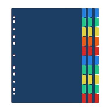 Imagem de Darice Divisores de Plástico de 10 Abas 30 Unidades- Divisores de Fichário com Abas- Divisores de Plástico Multicoloridos para Fichário de 3 Argolas- Organização de Arquivos- Ideal,Pacote Com 30 Abas