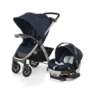 Imagem de Carrinho de Bebê 3 em 1 com Cadeira para Carro KeyFit 30 Chicco Bravo, Azul
