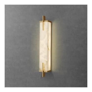 Imagem de Arandelas de parede, Arandela de Mármore Moderna, Arandela de Alabastro Quadrado Com Tubo Longo Linear Para Sala de Estar, Corredor, Escadas, Banheiro/D/A