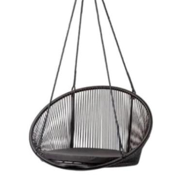 Imagem de Cadeira Poltrona Balanço Suspensa Área Externa(Preta)