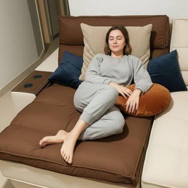 Imagem de Pillow Top Sofá WAVY Retrátil Reclinável Protetor Dupla Face com 12cm 