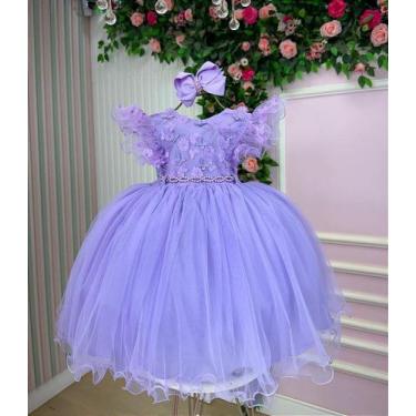 Imagem de Vestido Menina Bonita Angelie Lilás - Elegante e Confortável, Lavender