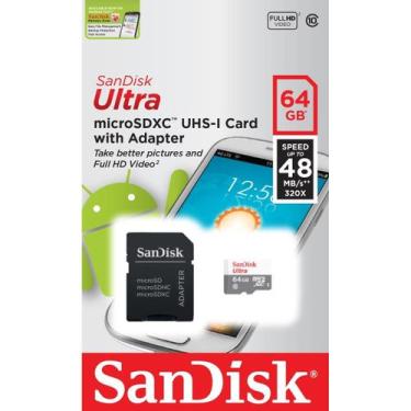 Imagem de Cartão Micro Sd 64Gb C10 - - 80Mb/S - Sandisk