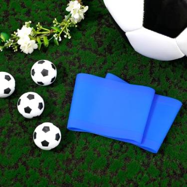 Imagem de Faixas de perna de futebol, tiras de proteção de canela de futebol de silicone macio para manter caneleiras e meias de futebol no lugar, suportes para caneleiras para adultos (azul)