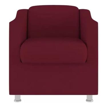 Imagem de Poltrona Bia Decorativa Reforçada Recepção Clinica Salão Sala De Estar Suede