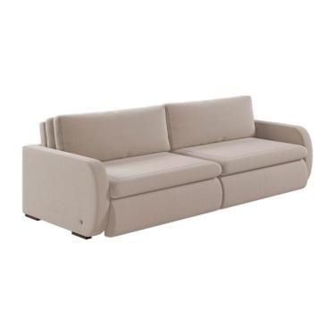 Imagem de Sofá 3 Lugares Retrátil e Recinável Sunset Linho Cru 220 cm