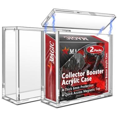 Imagem de Kevenal MTG Collector Booster Box Case, Display magnético premium para caixas seladas Magic Trading Card, acrílico de 6 mm com vedação forte, proteção UV e resistente a arranhões (2 peças)