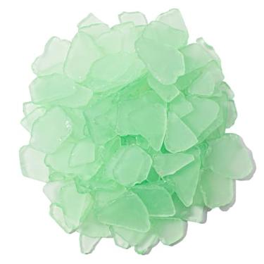 Imagem de Keedolla Vidro marinho caído para artesanato - Peças de vidro marinho fosco plano de 425 g para artesanato DIY, enchimento de vasos, casamentos na praia, aquário e decoração de casa - Verde