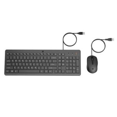 Imagem de Kit Teclado E Mouse HP Com Fio 1600DPI USB Classic Preto - HP150