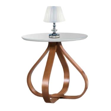 Imagem de Mesa de Canto Bella Redonda Off White 60Cm