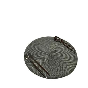 Imagem de Conjunto americano 4 ou 6 peças talheres bandeja mesa redonda cozinha jantar prato(KIT 4 CINZA)