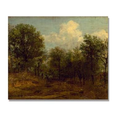 Imagem de NHLDZYH Arte de parede John Constable, (uma madeira), pôster de pinturas famosas, decoração de parede com impressão de imagem retrô de romantismo. Apenas tela 60 x 72 cm - 23,6 x 28,3 pol