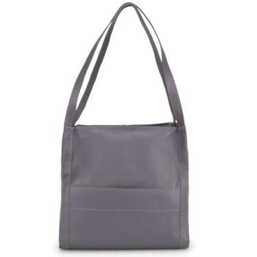 Imagem de Bolsa Sacola Feminina Grande Couro Legitimo Sifra (GRAFITE)