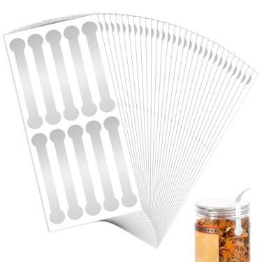 Imagem de 300 pçs adesivos invioláveis fita à prova de adulteração etiquetas de segurança prata 0,5 x 2,9 polegadas fita de vedação de garrafa para embalagens de alimentos, garrafas, envelopes