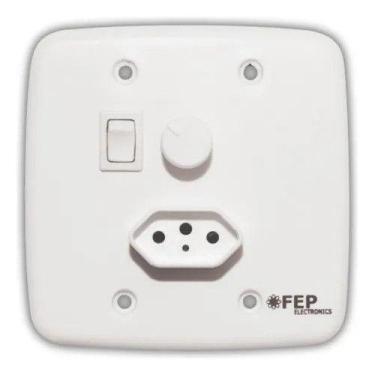 Imagem de Controle Espelho 4x4 Com Tomada - FEP, 220V