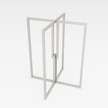 Imagem de Pé de Mesa de Ferro Branco Para Tampo Redondo ou Quadrado - Don Castro