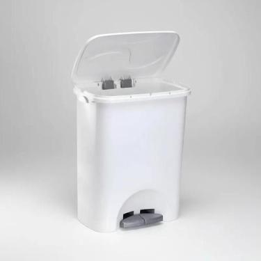 Imagem de Lixeira 45 Litros AGRAPLAST Branca Plástica com Pedal Modelo 694 Utili