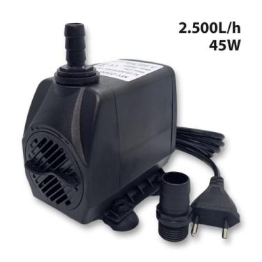 Imagem de Bomba Submersa 2,5m Ajustável 2500L h 45w Para Fontes Aquários Lagos C
