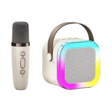 Imagem de Máquina De Karaokê Portátil Bluetooth Com Microfones Sem Fio E Sistema