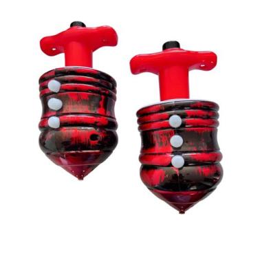 Imagem de Brinquedo Infantil Pião Luminoso Com Música Retro Flashing Cor Vermelh