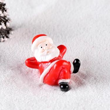 Imagem de 1 kit de miniaturas de Natal mini resina Papai Noel árvores de Natal boneco de neve micro acessórios de paisagem para globos de neve DIY vila de Natal