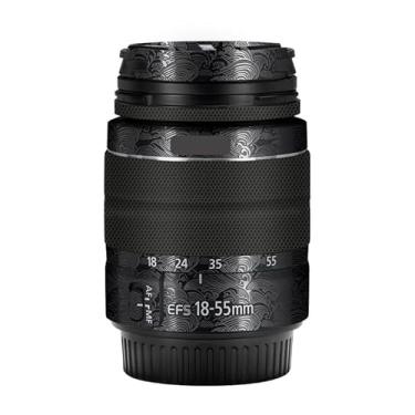 Imagem de EFS 18-55 3.5-5.6 Adesivo de lente de câmera para Canon EF-S 18-55 mm F3.5-5.6 III Película protetora de vinil decalque skin (onda preta)