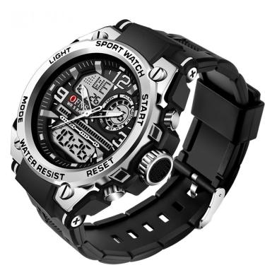 Imagem de Relógio Digital Estilo G Masculino Esportivo Militar Prata
