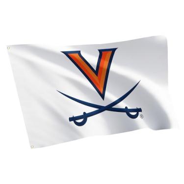Imagem de Desert Cactus Bandeira da Universidade da Virgínia - Banner UVA Wahoos Cavaliers 9,5 x 1,5 m, tela de tecido durável interno/externo (estilo B1)