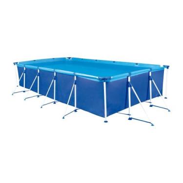 Imagem de Piscina 10.000L Mor Premium Estrutura Reforçada C 2 Válvulas Azul Lisa