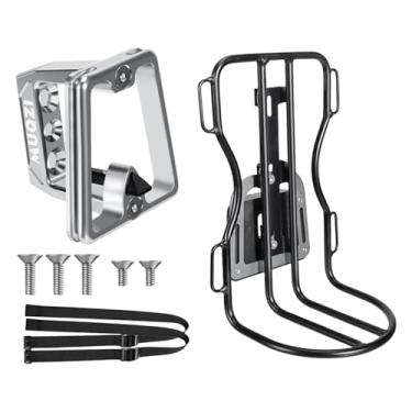 Imagem de rockible Bagageiro dianteiro para bicicleta, fácil de instalar, multifuncional, com suporte para bagagem, ideal para ciclismo, compras e piqueniques.